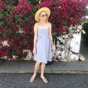 LUCA + GRAE BLUE MIDI DRESS